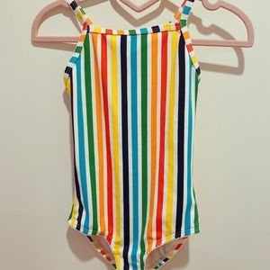 Hanna Andersson multi stripe one piece